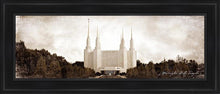 Load image into Gallery viewer, Washington Dc Vintage Open Edition Canvas / 12 X 36 Black Frame Art