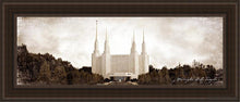 Load image into Gallery viewer, Washington Dc Vintage Open Edition Canvas / 12 X 36 Brown Frame Art