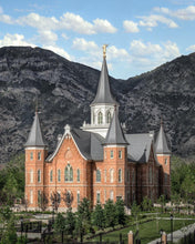 Load image into Gallery viewer, Provo City Center Utah Temple Y Mountain Portrait Gallery Wrap

