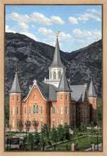Load image into Gallery viewer, Provo City Center Utah Temple Y Mountain Portrait Gallery Wrap
