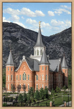Load image into Gallery viewer, Provo City Center Utah Temple Y Mountain Portrait Gallery Wrap
