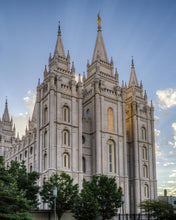 Load image into Gallery viewer, Salt Lake City Utah Temple Rays of Light Portrait Gallery Wrap

