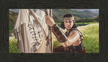 Load image into Gallery viewer, Voice of Warning is a painting that depicts Captain Moroni holding up the Title of Liberty - Liz Lemon Swindle | Havenlight | latter-day saint artwork
