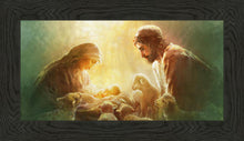 Load image into Gallery viewer, Immanuel is a painting that depicts Mary and Joseph looking at the new born baby Jesus - Yongsung Kim | Havenlight | Christian Artwork
