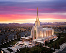 Load image into Gallery viewer, Oquirrh Mountain Pink Sunset Aerial
