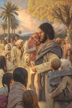 Load image into Gallery viewer, He Took Them Up In His Arms Large Wall Art
