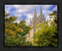 Load image into Gallery viewer, Salt Lake City Temple Autumn Leaves Gallery Wrap
