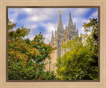 Load image into Gallery viewer, Salt Lake City Temple Autumn Leaves Gallery Wrap
