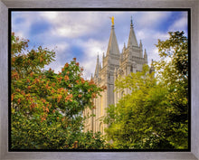 Load image into Gallery viewer, Salt Lake City Temple Autumn Leaves Gallery Wrap
