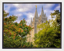 Load image into Gallery viewer, Salt Lake City Temple Autumn Leaves Gallery Wrap
