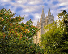 Load image into Gallery viewer, Salt Lake City Temple Autumn Leaves Gallery Wrap
