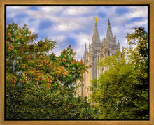 Load image into Gallery viewer, Salt Lake City Temple Autumn Leaves Gallery Wrap
