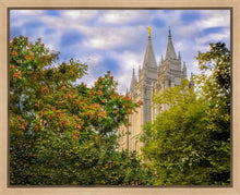 Load image into Gallery viewer, Salt Lake City Temple Autumn Leaves Gallery Wrap
