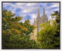 Load image into Gallery viewer, Salt Lake City Temple Autumn Leaves Gallery Wrap
