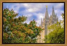 Load image into Gallery viewer, Salt Lake City Temple Autumn Leaves Gallery Wrap
