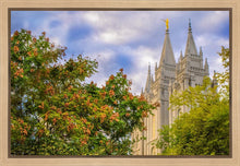 Load image into Gallery viewer, Salt Lake City Temple Autumn Leaves Gallery Wrap
