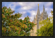 Load image into Gallery viewer, Salt Lake City Temple Autumn Leaves Gallery Wrap
