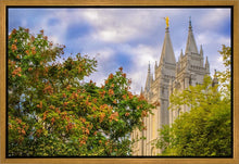 Load image into Gallery viewer, Salt Lake City Temple Autumn Leaves Gallery Wrap
