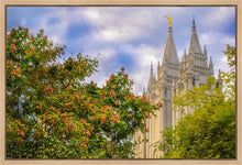 Load image into Gallery viewer, Salt Lake City Temple Autumn Leaves Gallery Wrap
