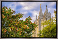 Load image into Gallery viewer, Salt Lake City Temple Autumn Leaves Gallery Wrap
