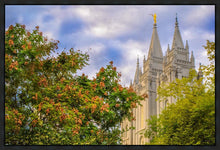 Load image into Gallery viewer, Salt Lake City Temple Autumn Leaves Gallery Wrap
