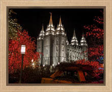 Load image into Gallery viewer, Salt Lake City Temple Lights Aglow Gallery Wrap
