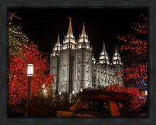 Load image into Gallery viewer, Salt Lake City Temple Lights Aglow Gallery Wrap
