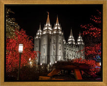 Load image into Gallery viewer, Salt Lake City Temple Lights Aglow Gallery Wrap
