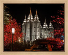 Load image into Gallery viewer, Salt Lake City Temple Lights Aglow Gallery Wrap
