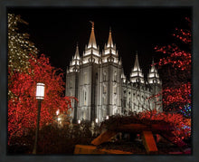 Load image into Gallery viewer, Salt Lake City Temple Lights Aglow Gallery Wrap
