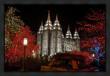 Load image into Gallery viewer, Salt Lake City Temple Lights Aglow Gallery Wrap

