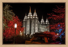 Load image into Gallery viewer, Salt Lake City Temple Lights Aglow Gallery Wrap
