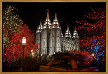 Load image into Gallery viewer, Salt Lake City Temple Lights Aglow Gallery Wrap
