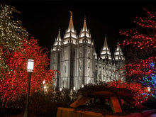 Load image into Gallery viewer, Salt Lake City Temple Lights Aglow
