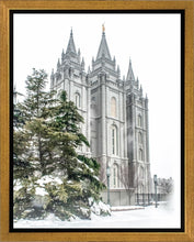 Load image into Gallery viewer, Salt Lake City Temple Evergreen Christmas Gallery Wrap
