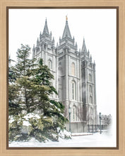 Load image into Gallery viewer, Salt Lake City Temple Evergreen Christmas Gallery Wrap
