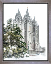 Load image into Gallery viewer, Salt Lake City Temple Evergreen Christmas Gallery Wrap
