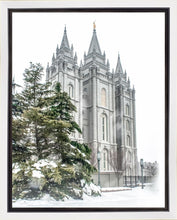 Load image into Gallery viewer, Salt Lake City Temple Evergreen Christmas Gallery Wrap
