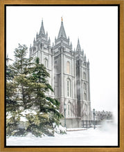 Load image into Gallery viewer, Salt Lake City Temple Evergreen Christmas Gallery Wrap
