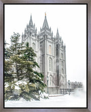 Load image into Gallery viewer, Salt Lake City Temple Evergreen Christmas Gallery Wrap
