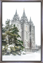 Load image into Gallery viewer, Salt Lake City Temple Evergreen Christmas Gallery Wrap
