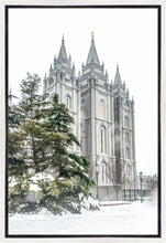 Load image into Gallery viewer, Salt Lake City Temple Evergreen Christmas Gallery Wrap
