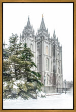Load image into Gallery viewer, Salt Lake City Temple Evergreen Christmas Gallery Wrap
