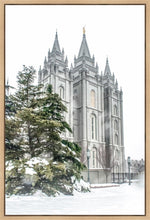 Load image into Gallery viewer, Salt Lake City Temple Evergreen Christmas Gallery Wrap
