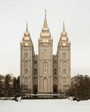 Load image into Gallery viewer, Salt Lake City Temple Warming Reflection Gallery Wrap
