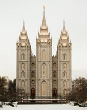 Load image into Gallery viewer, Salt Lake City Temple Warming Reflection Gallery Wrap
