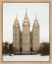 Load image into Gallery viewer, Salt Lake City Temple Warming Reflection Gallery Wrap

