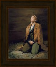 Load image into Gallery viewer, Of One Heart, Joseph In Liberty Jail is a painting that depicts Joseph Smith kneeling in prayer - Liz Lemon Swindle | Havenlight | latter-day saint artwork
