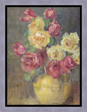 Load image into Gallery viewer, Red and Yellow Roses in a Vase
