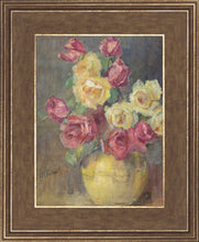 Load image into Gallery viewer, Red and Yellow Roses in a Vase
